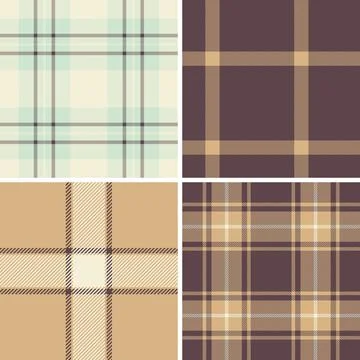 Plaid pattern bundle for fashion accessories. Suitable for ties, scarves, hat Illustrazione stock