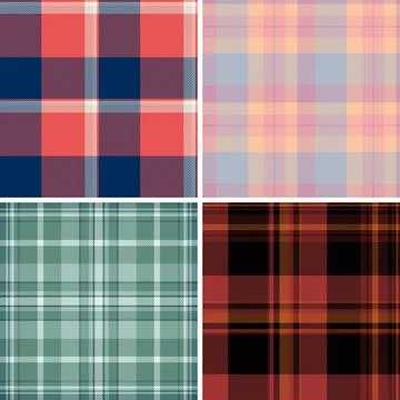 Plaid pattern bundle tailored for bullet journals. Classic tartan designs add イラスト素材