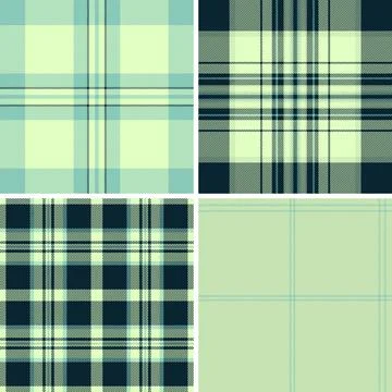 Plaid pattern bundle tailored for e-commerce banners. Seamless tartan repeats Stock Illustration