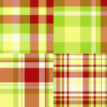 Plaid pattern collection for digital products. Works for invitations, downloa Stock Illustration