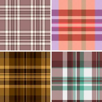 Plaid pattern collection for digital summer products. Works for mockups, down Illustrazione stock