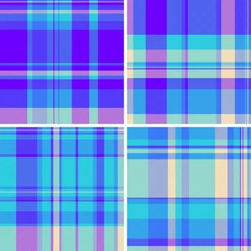 Plaid pattern collection for digital textile products. Works for shirt mockup Illustrazione stock