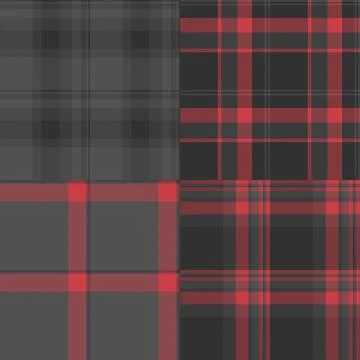 Plaid pattern collection for digital textile products. Works for mockups, d.. Illustrazione stock