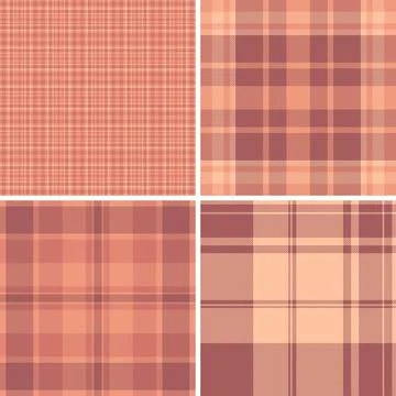 Plaid pattern collection for digital textile products. Works for mockups, dow Stock Illustration