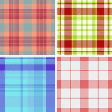 Plaid pattern collection for digital winter products. Works for mockups, down Stock Illustration