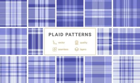 A plaid pattern collection inspired by English textiles, ideal for fabric d.. Stock Illustration