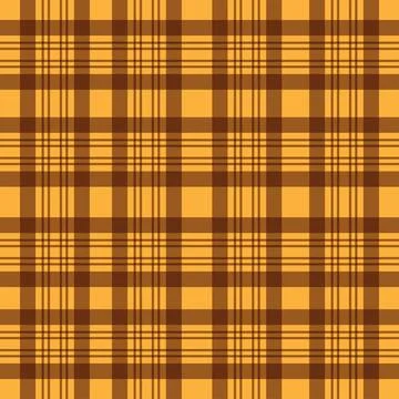 Plaid pattern fabric texture, yellow and brown check 스톡 일러스트