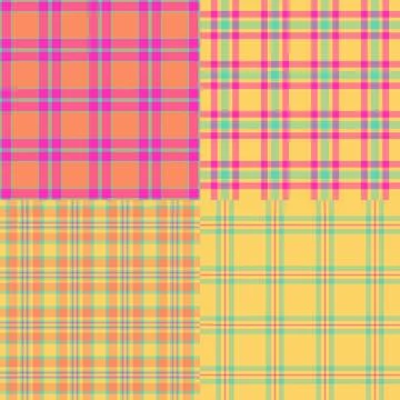 Plaid pattern pack for blankets, scarves, and cozy apparel. Coordinated tarta イラスト素材