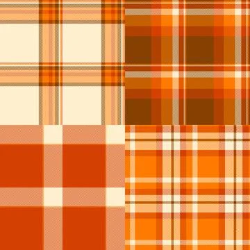 Plaid pattern pack for blouse and dress manufacturing. Coordinated tartan lay Stock Illustration