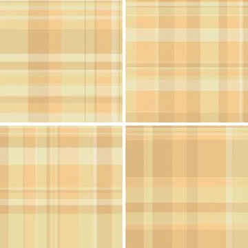 Plaid pattern pack for casual clothing and home decor. Coordinated tartan l.. Stock Illustration