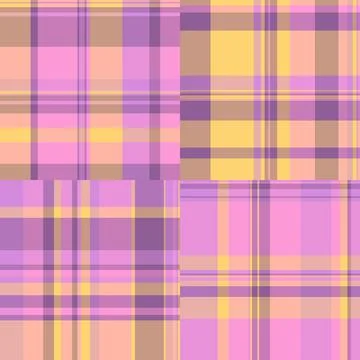 Plaid pattern pack for DIY sewing projects. Dress templates, skirts, and bl.. Stockillustratie