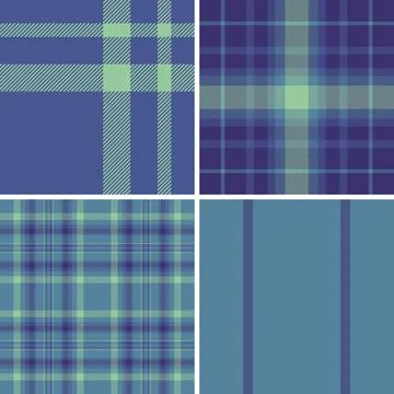Plaid pattern pack for DIY summer projects. Templates for scarves, beach towe Stock Illustration