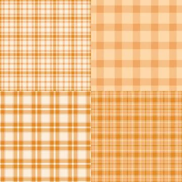 Plaid pattern pack for gift wrap and birthday party decor. Coordinated tartan Stock Illustration