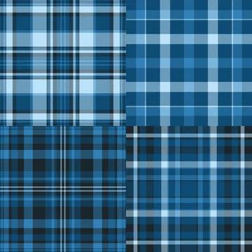 Plaid pattern pack for gift wrapping, invitations, and stationery. Coordinate Stock Illustration