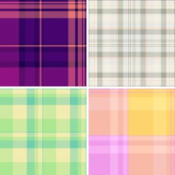 Plaid pattern pack for modern outerwear, shirts, and casual pieces. Coordin.. イラスト素材