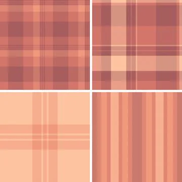 Plaid pattern pack for pajamas and playwear. Coordinated tartan layouts ensur Stock Illustration