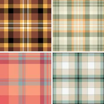 Plaid pattern pack for printable craft products. Suitable for scrapbooks, car Stock Illustration