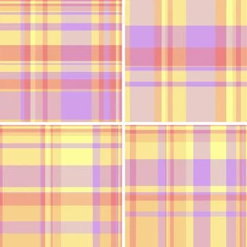 Plaid pattern pack for printable fabric designs. Suitable for dresses, skirts Stock Illustration