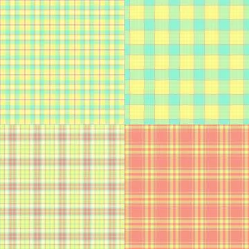 Plaid pattern pack for printable textile products. Suitable for dresses, paja Stock Illustration