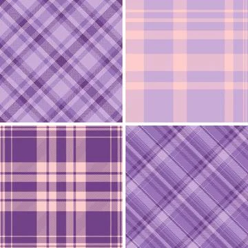 Plaid pattern pack for scarves, light jackets, and accessories. Coordinated t Stock Illustration