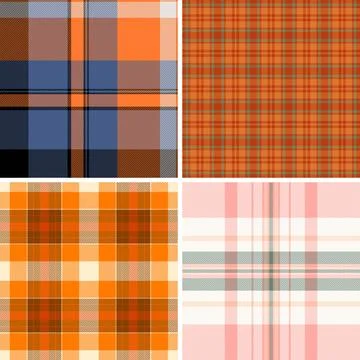 Plaid pattern pack tailored for casual outdoor adventures. Seamless designs p イラスト素材