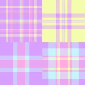 Plaid pattern pack tailored for childrens apparel design. Coordinated tarta.. Stock Illustration
