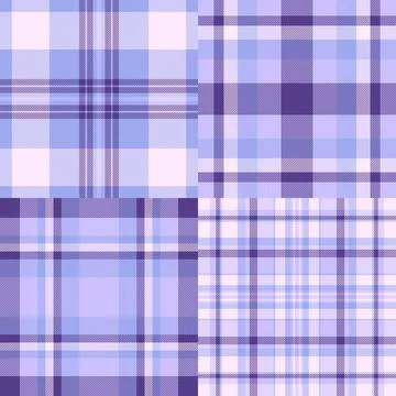 Plaid pattern pack tailored for Christmas ornaments. Coordinated repeats enha Stock Illustration