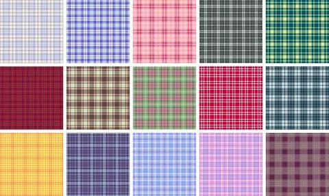 Plaid pattern pack tailored for heritage fashion concepts. Classic tartan g.. Stock Illustration