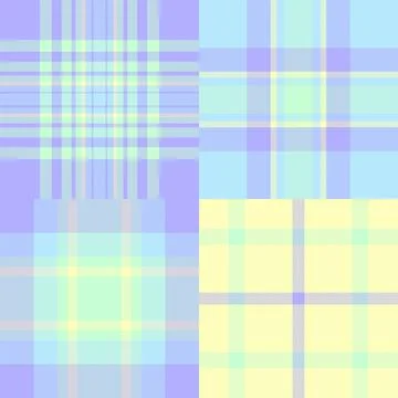 Plaid pattern pack for throw blankets and cushion covers. Coordinated tarta.. Stock Illustration