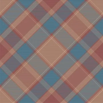 Plaid pattern seamless. Check fabric texture. Stripe square background. Vecto Stock Illustration