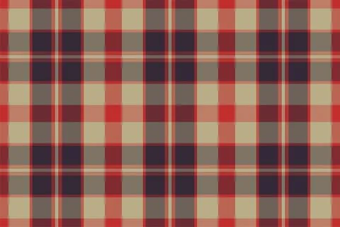 Plaid pattern seamless. Check fabric texture. Stripe square background. Vecto Stock Illustration