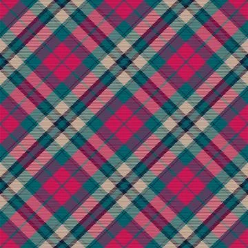 Plaid pattern seamless. Check fabric texture. Stripe square background. Vecto Stock Illustration
