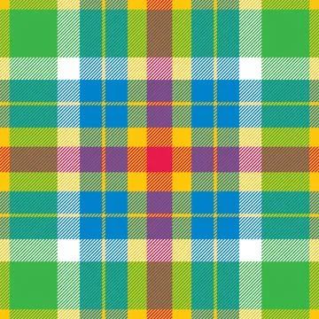 Plaid pattern seamless. Check fabric texture. Stripe square background. Vecto Stock Illustration