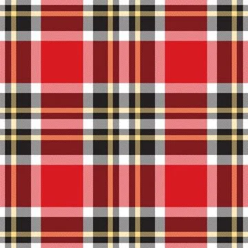 Plaid pattern seamless. Check fabric texture. Stripe square background. Vecto Stock Illustration