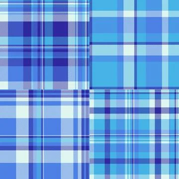 Plaid pattern set for atelier work and exclusive clothing design. Seamless ve Stock Illustration