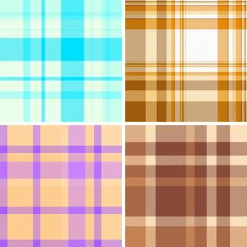 Plaid pattern set capturing lumberjack heritage and England style. Vector pat イラスト素材