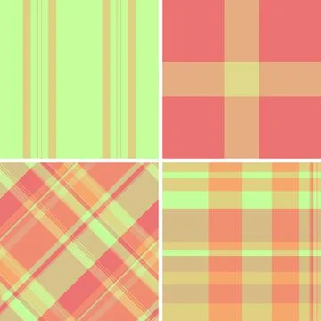 Plaid pattern set created for designers and textile engineers. Vector pattern Stock Illustration