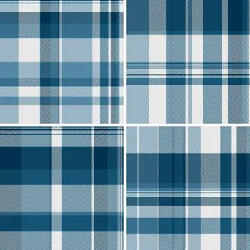 Plaid pattern set created for heritage-style mockups. Seamless vectors suppor Stock Illustration
