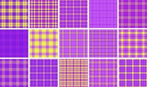 Plaid pattern set created for independent ateliers and custom fashion lines.. Stock Illustration