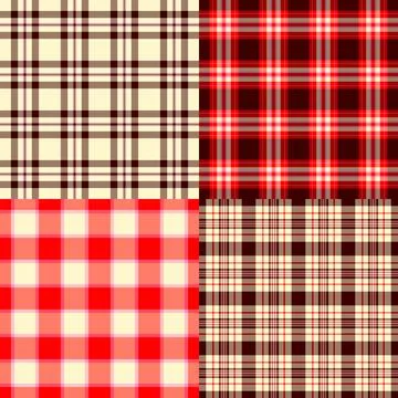 Plaid pattern set created for modern digital wallpaper and background trends. Illustrazione stock