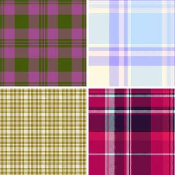 Plaid pattern set created for modern digital wallpaper and background trends. Stock Illustration