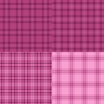 Plaid pattern set created for modern digital backgrounds and trendy wallpap.. Stock Illustration