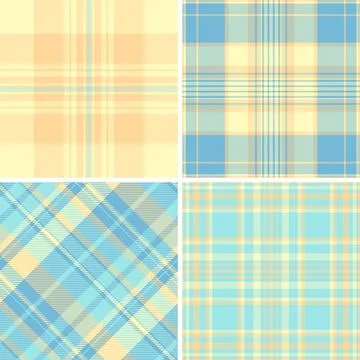 Plaid pattern set created for professional fabric production. Vector designs  イラスト素材