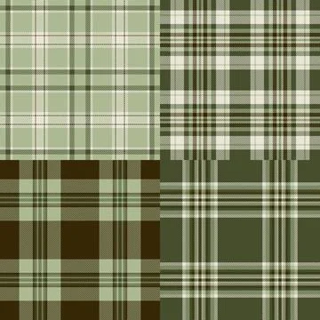 Plaid pattern set created for versatile women's clothing. Seamless vectors en Stock Illustration