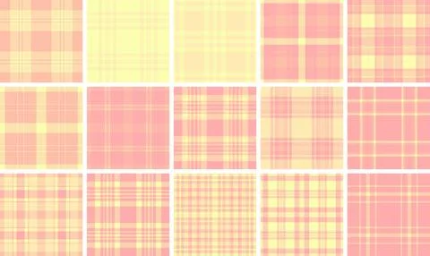 Plaid pattern set created for warmth, home, and family comfort. Vector patter 库存插图