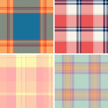 Plaid pattern set designed for buffalo check shirts, jackets, and USA-inspi.. Stock Illustration