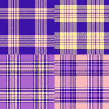 Plaid pattern set designed for Independence Day and American heritage. Seamle イラスト素材