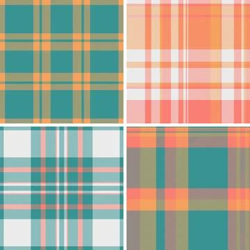Plaid pattern set designed for Independence Day and American heritage. Seamle Illustrazione stock