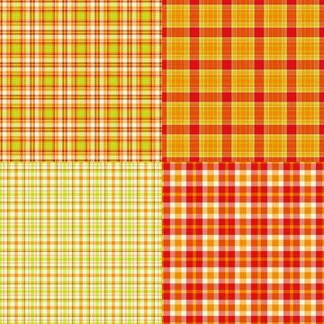 Plaid pattern set designed for old-world aesthetics. Ideal for stationery, de Stock Illustration