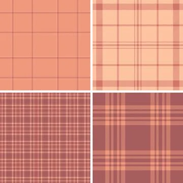 Plaid pattern set designed for personal diaries. Classic tartan repeats add e Stock Illustration